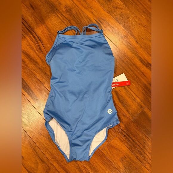 baleaf Athletic Training Adjustable Strap One Piece Swimsuit Sky Blue 32/X-Small - Picture 4 of 7